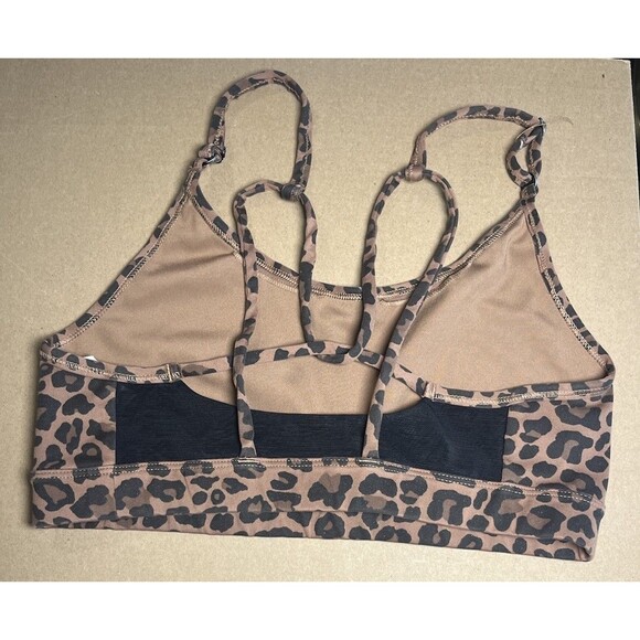 Nike Sports Bra Leopard Styling Cheetah See Through Missing Padding & Tags Sz S - Picture 7 of 9